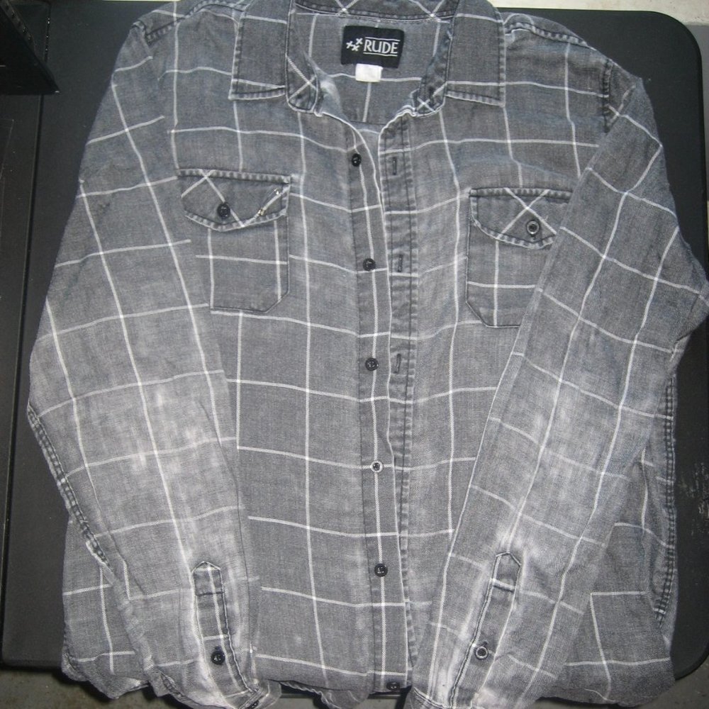 Gray Plaid Flannel